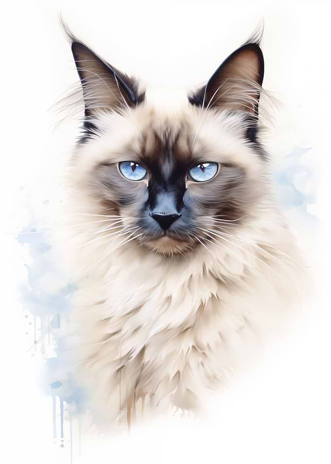 Balinese cat portrait