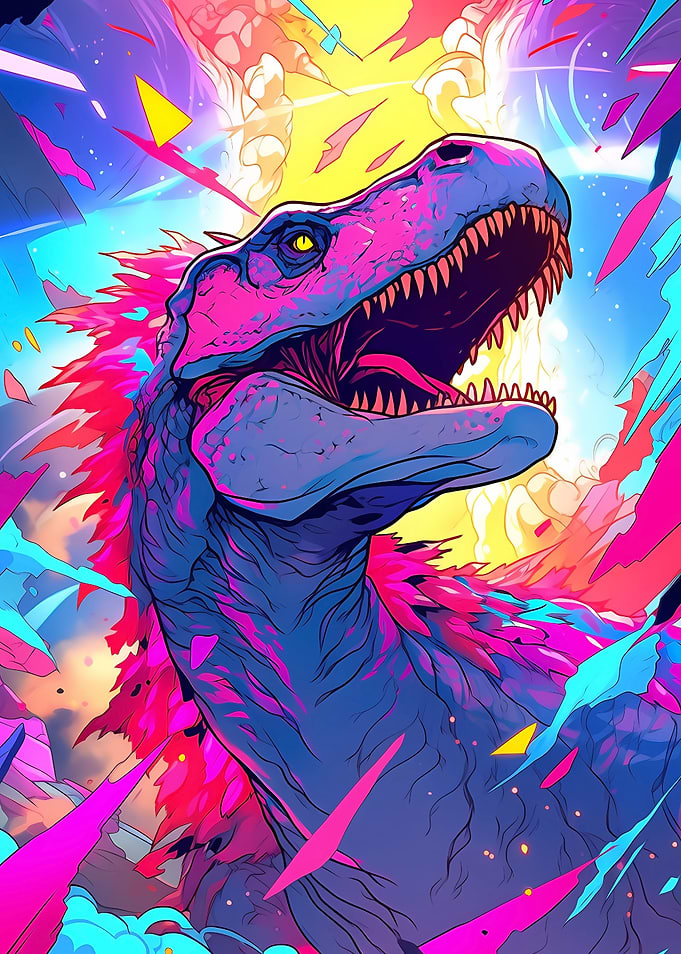 cartoon Tea Rex dinosaur