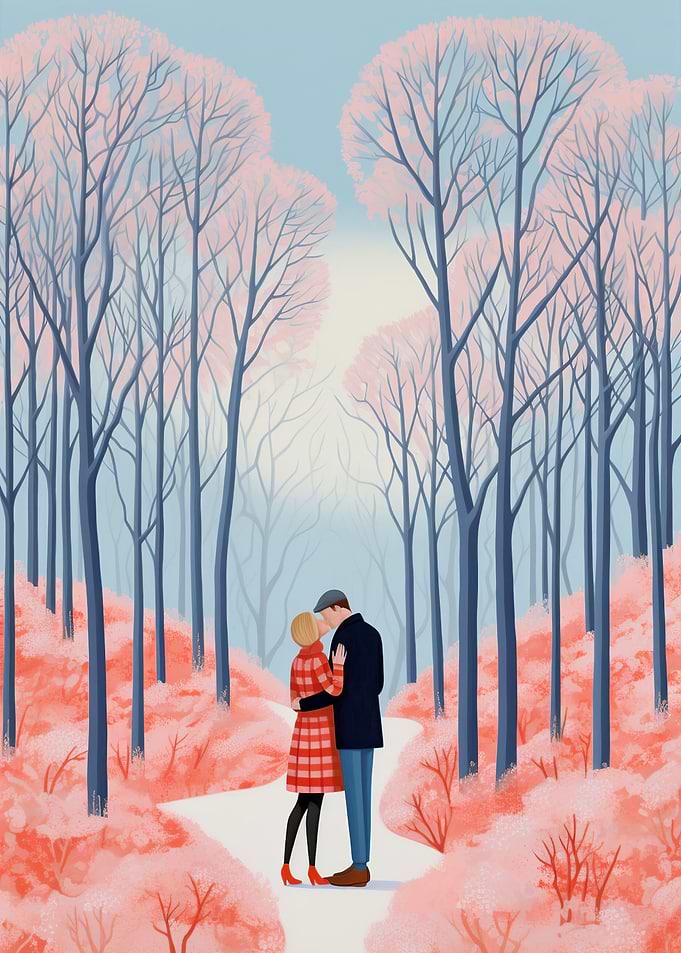 Snowflakes and Kiss