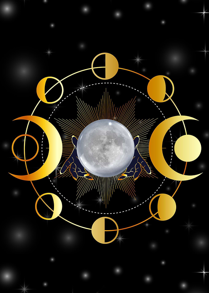 Full moon triple goddess