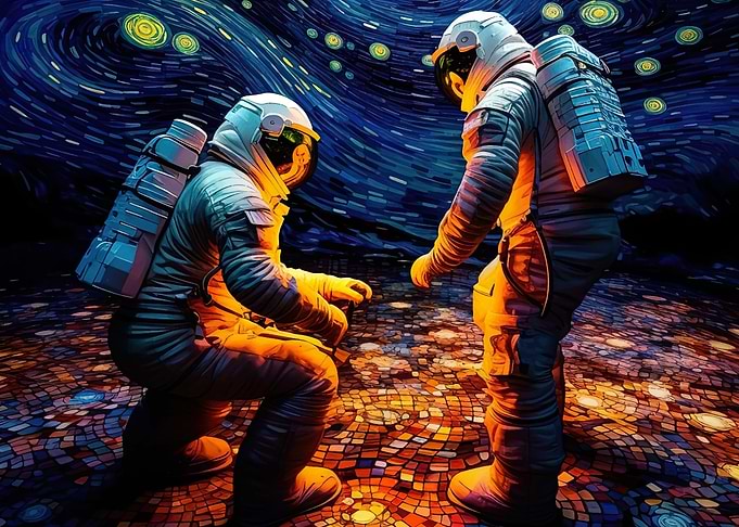 astronaut in space