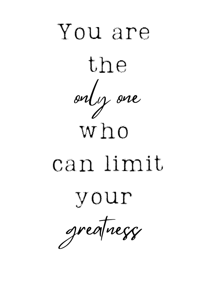 You are the only