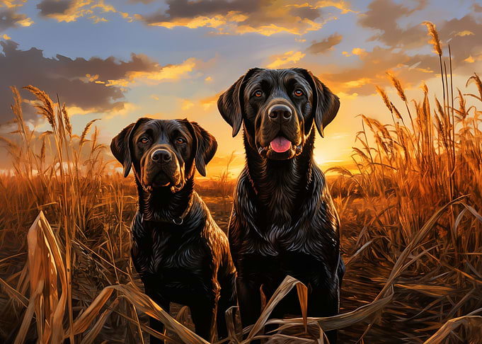 Two labrador retrievers