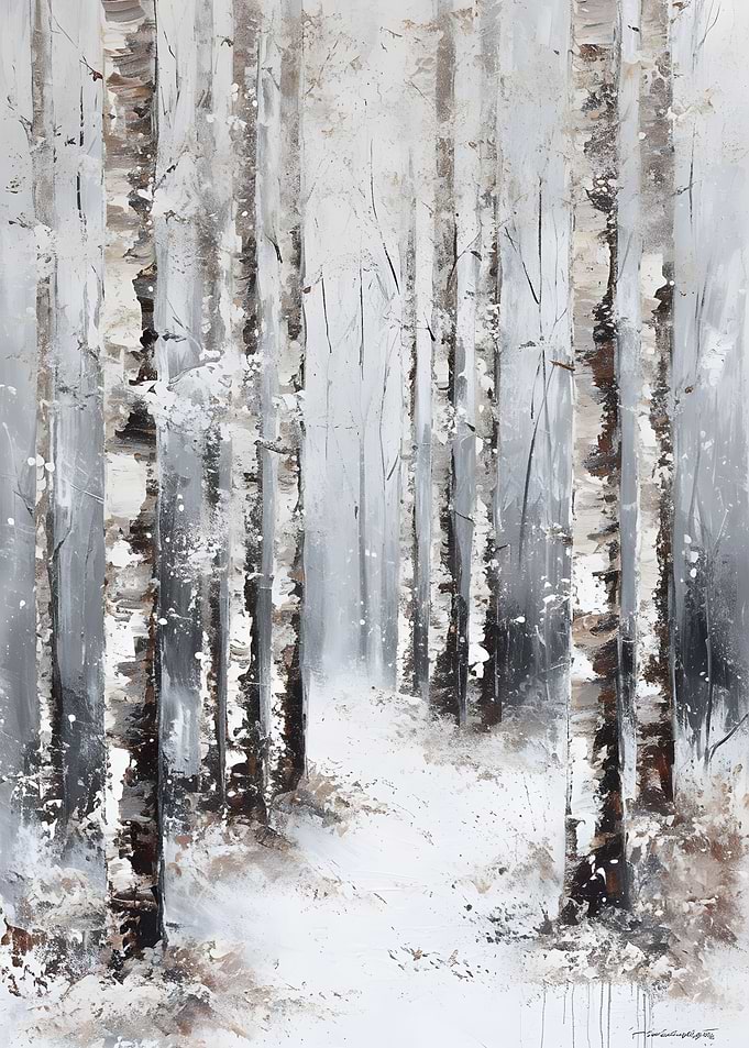 Snow Winter Forest Trees
