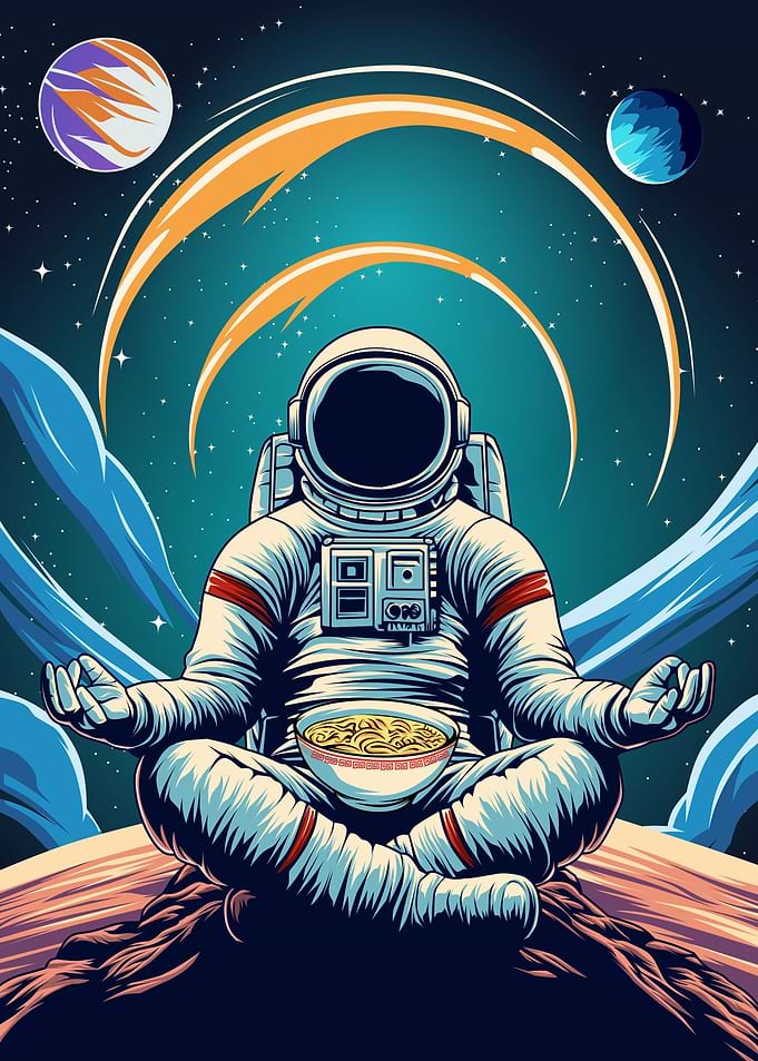 Astro meditate with Ramen