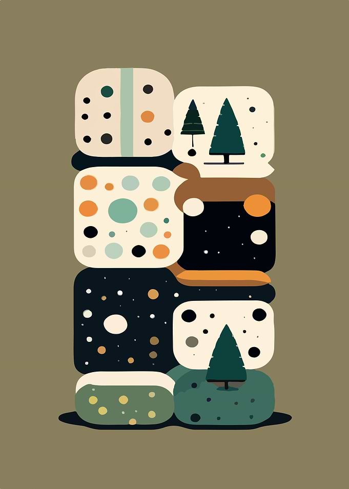 Square Building with trees