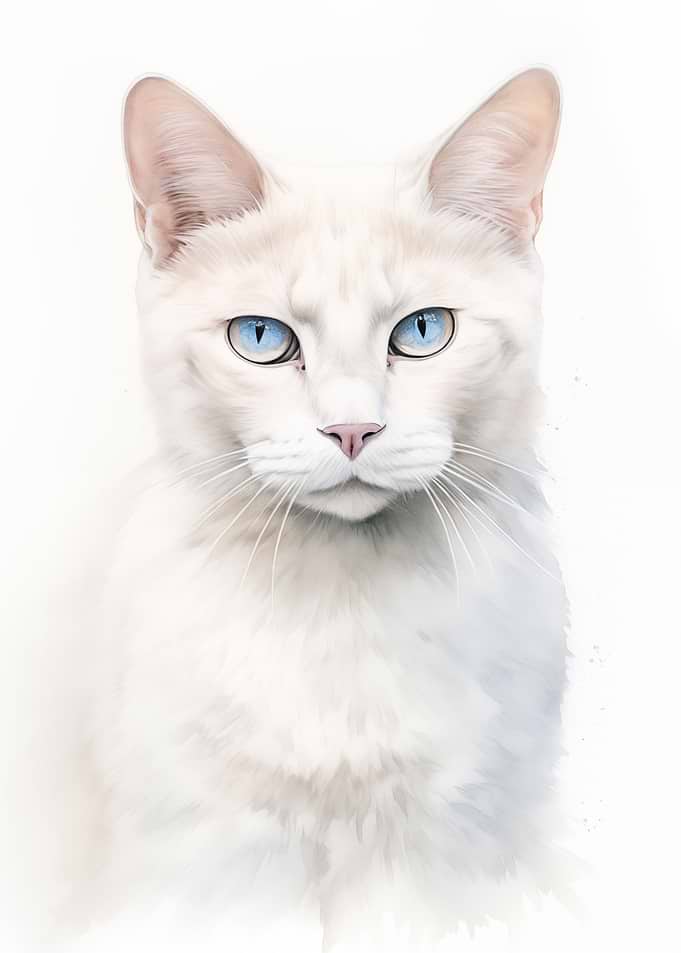 Burmilla cat portrait