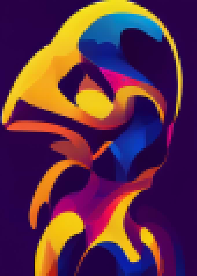pixelated bird