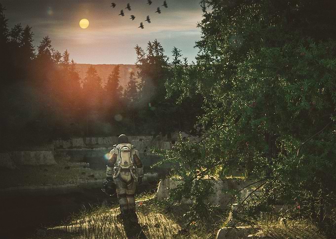 Astronaut Sunrise