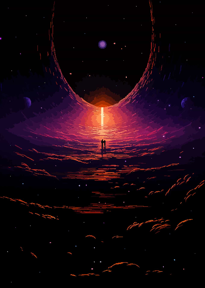 Space Theme Pixel Art