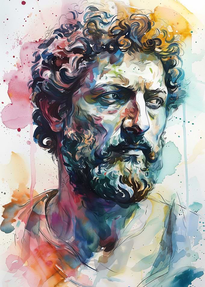 Marcus Aurelius Watercolor