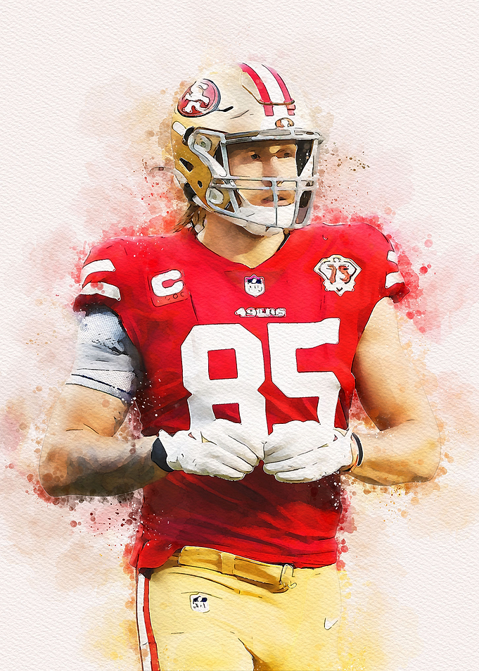 George Kittle watercolor