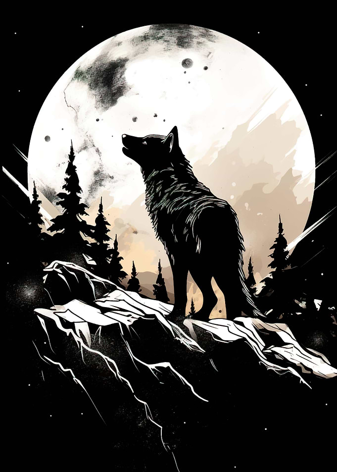 black wolf