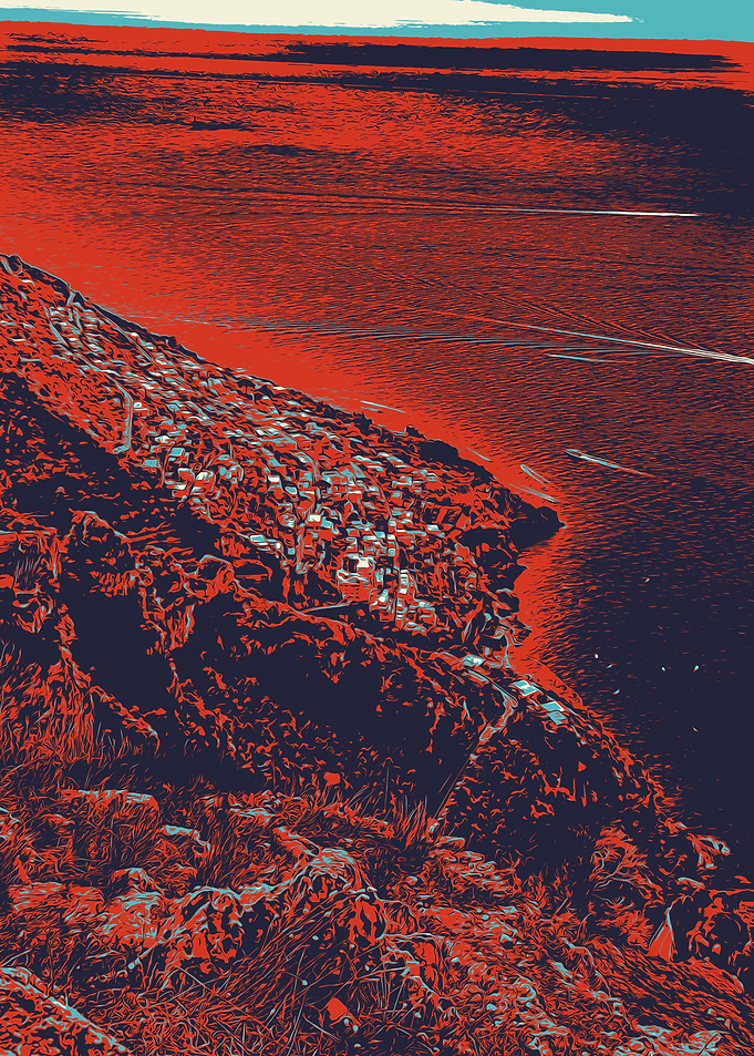 City near the Sea Pop art