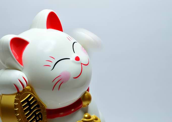 White lucky cat