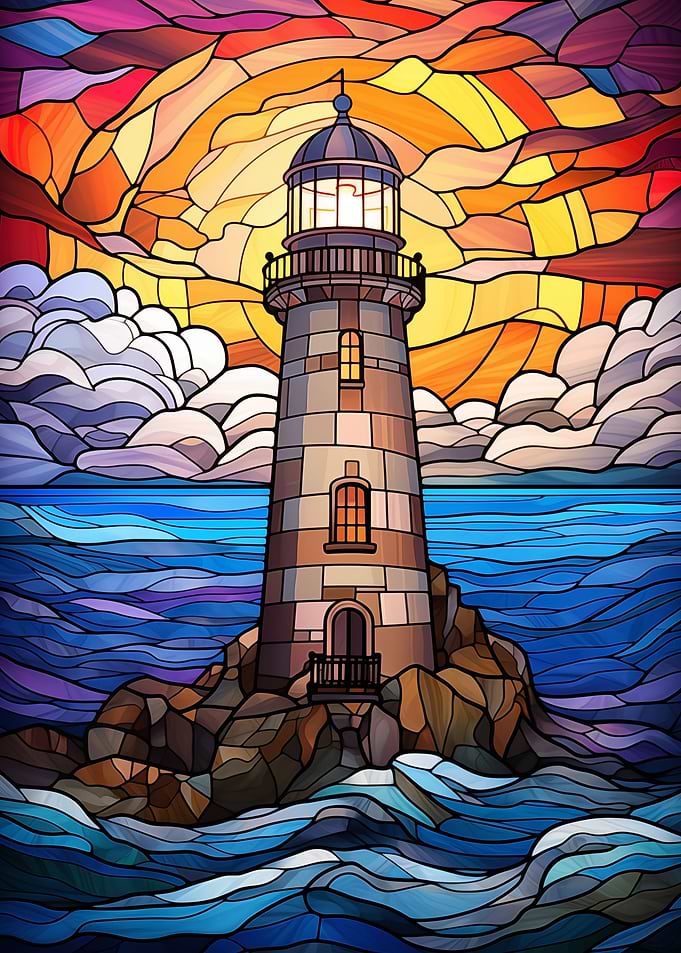 Stained Glass Lighthouse