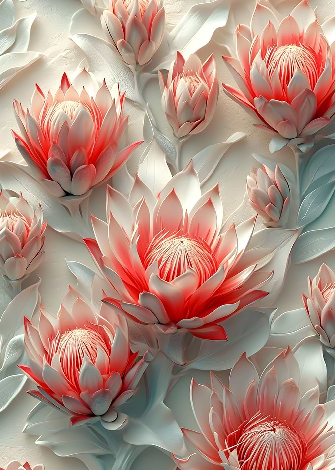 Protea Flowers Poster