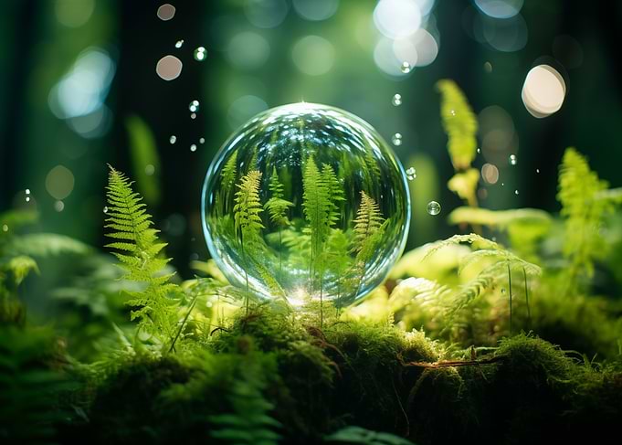 Fern Globe Reflection