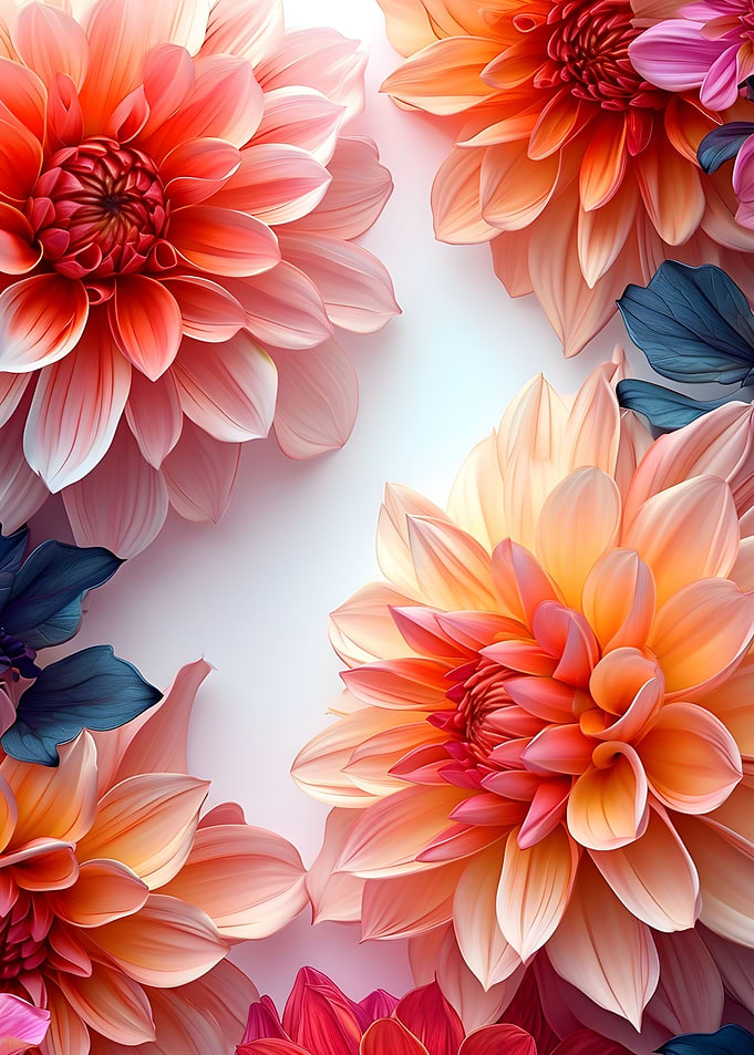 Dahlia Floral Poster
