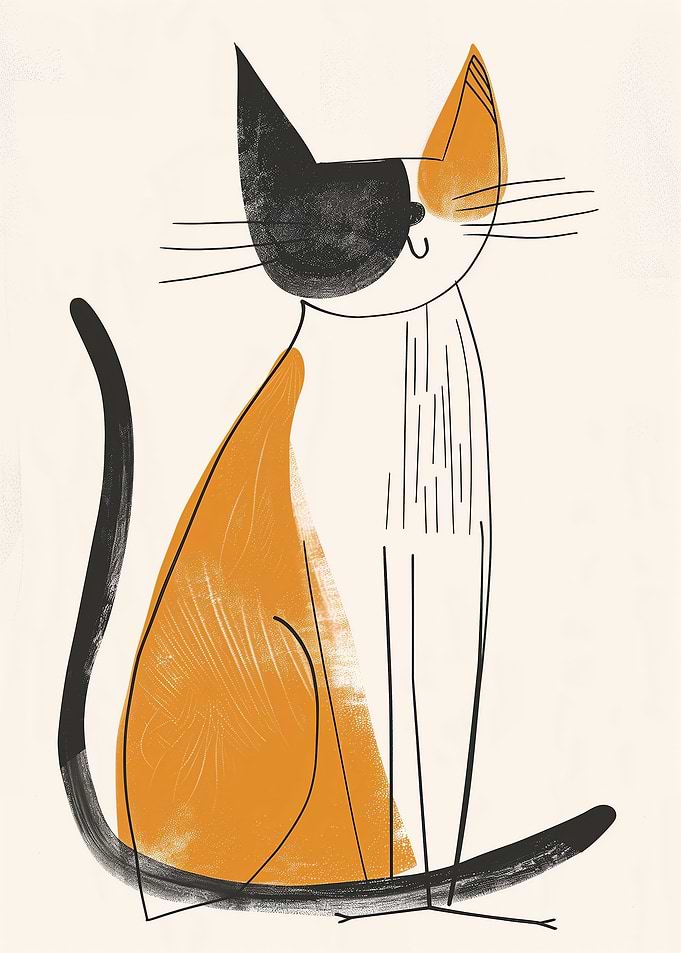 Nostalgic Feline Charm