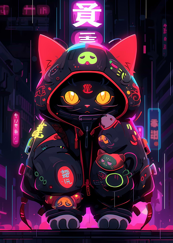 Kuro in Neon City