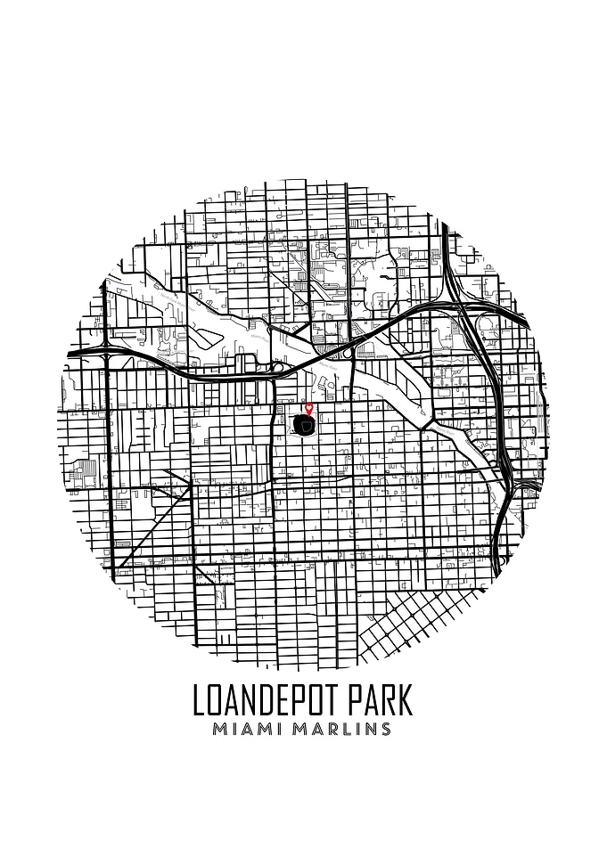 loanDepot park stadium Map