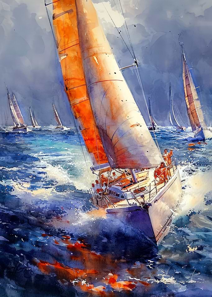 Yacht boat racing 4