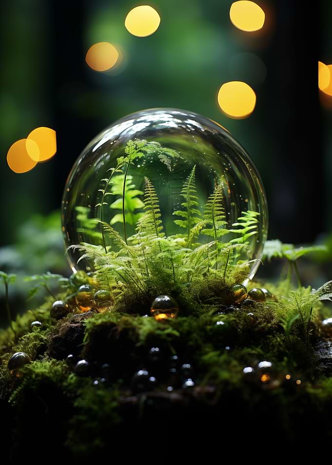 Fern Globe Twilight
