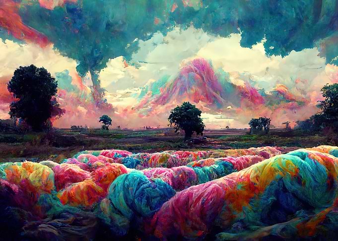 Cotton candy harvest