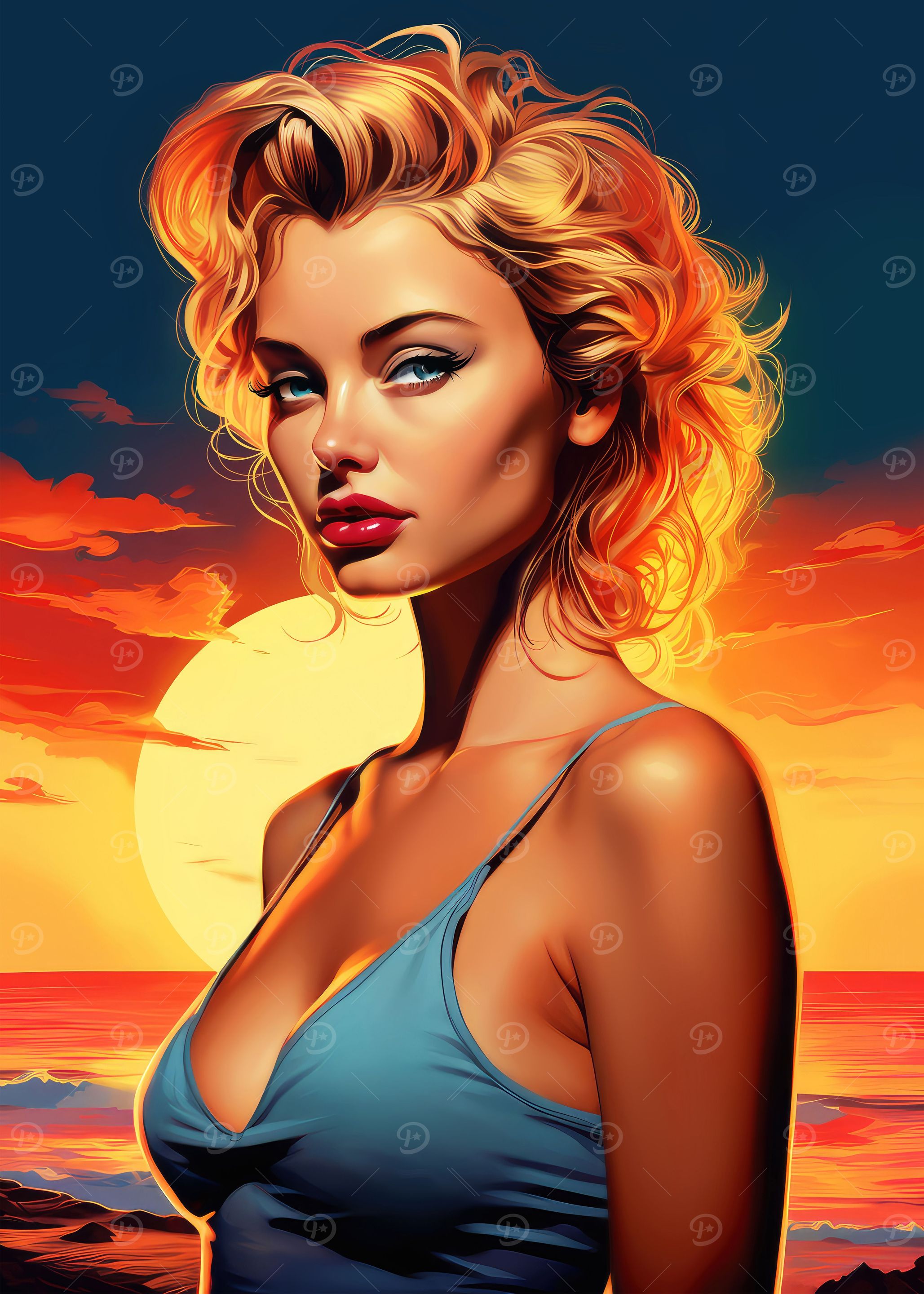 Summer Vibes Blondie Woman