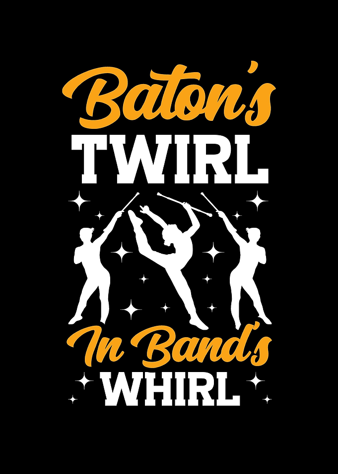 Batons Twirl In Bands