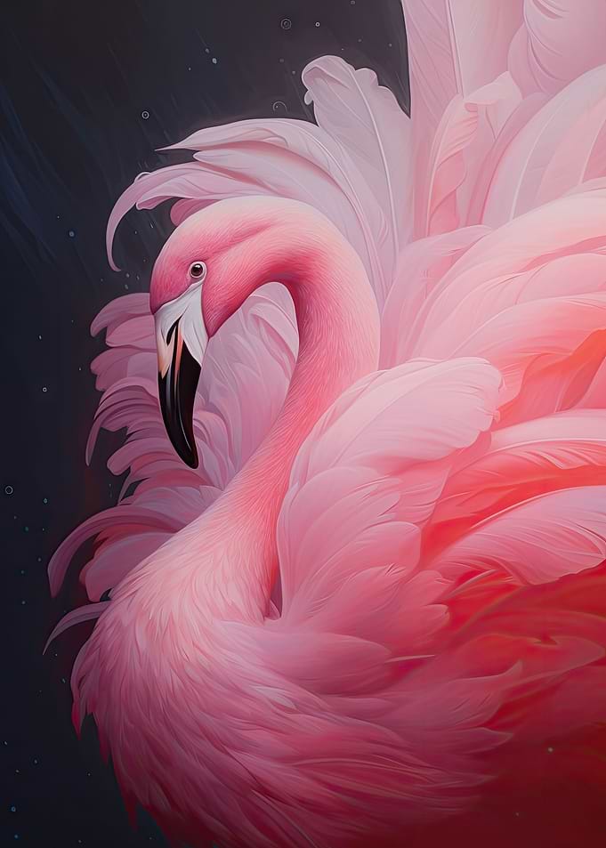 Elegant Pink Flamingo
