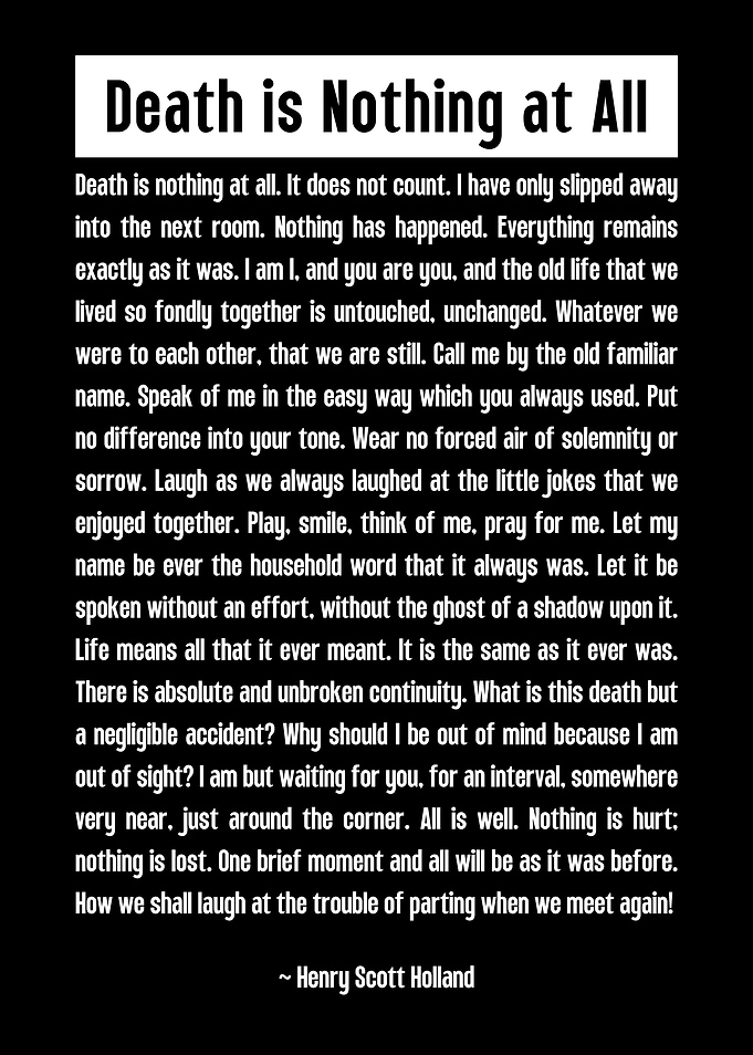 Death is Nothing at All