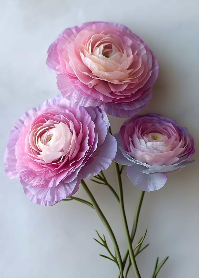 Purple Ranunculus Flowers