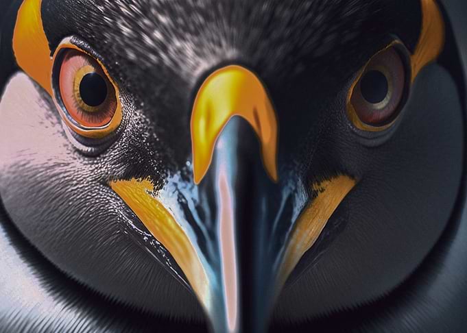Penguin Face Art