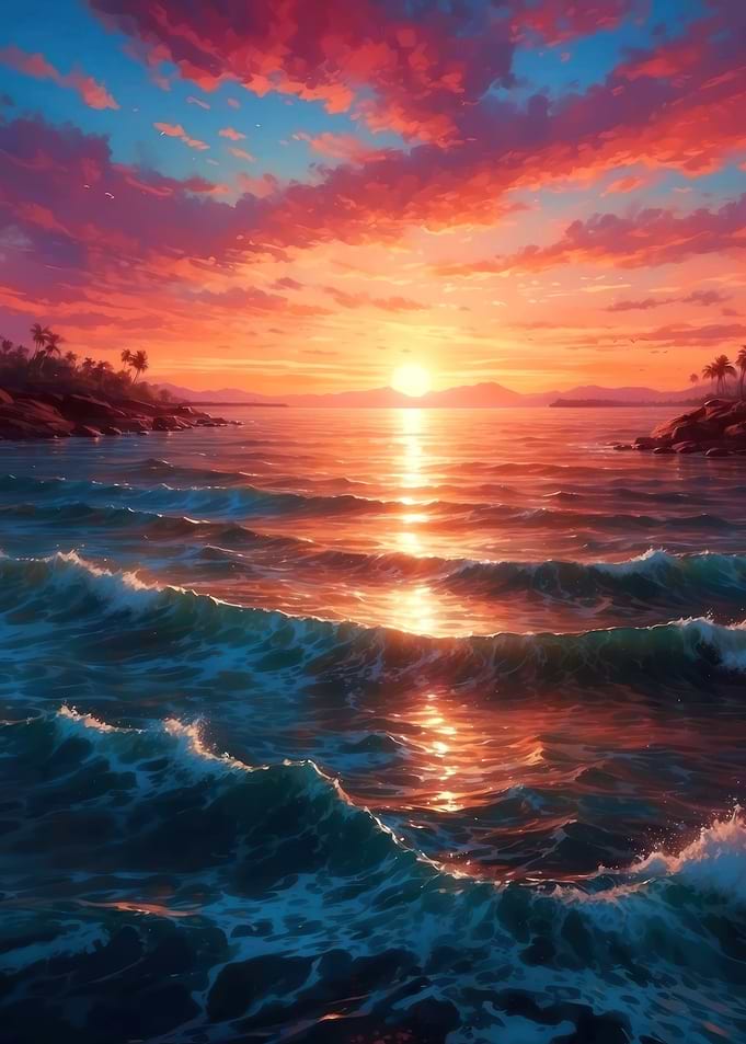 waves water the sea