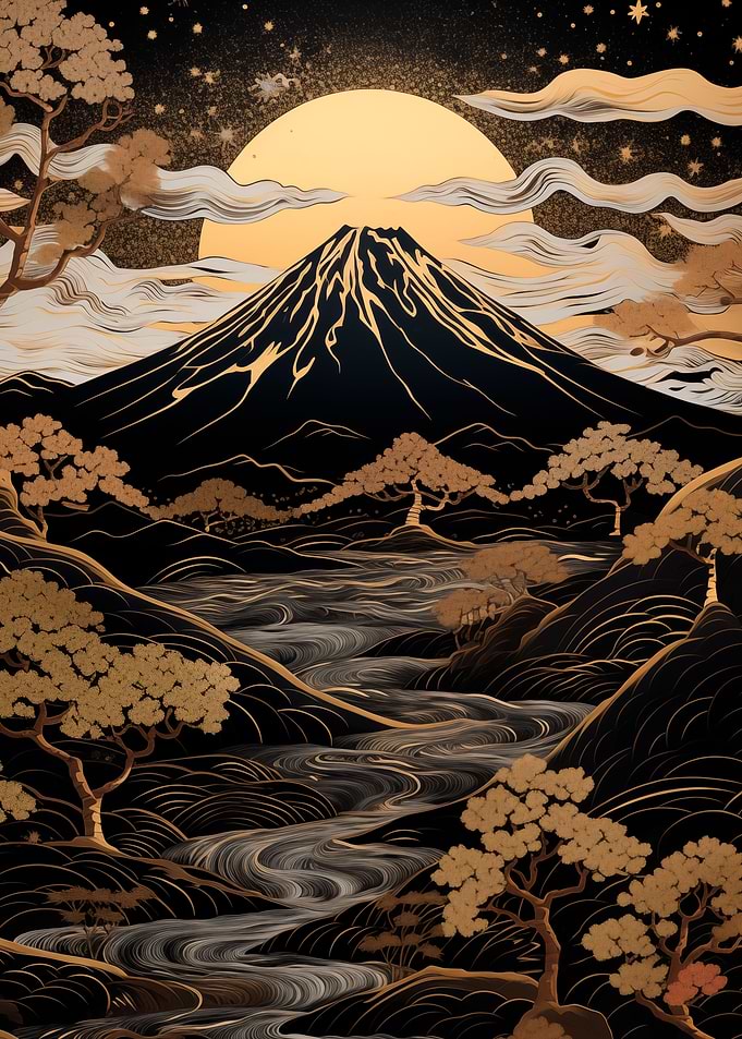 Golden Mount Fuji