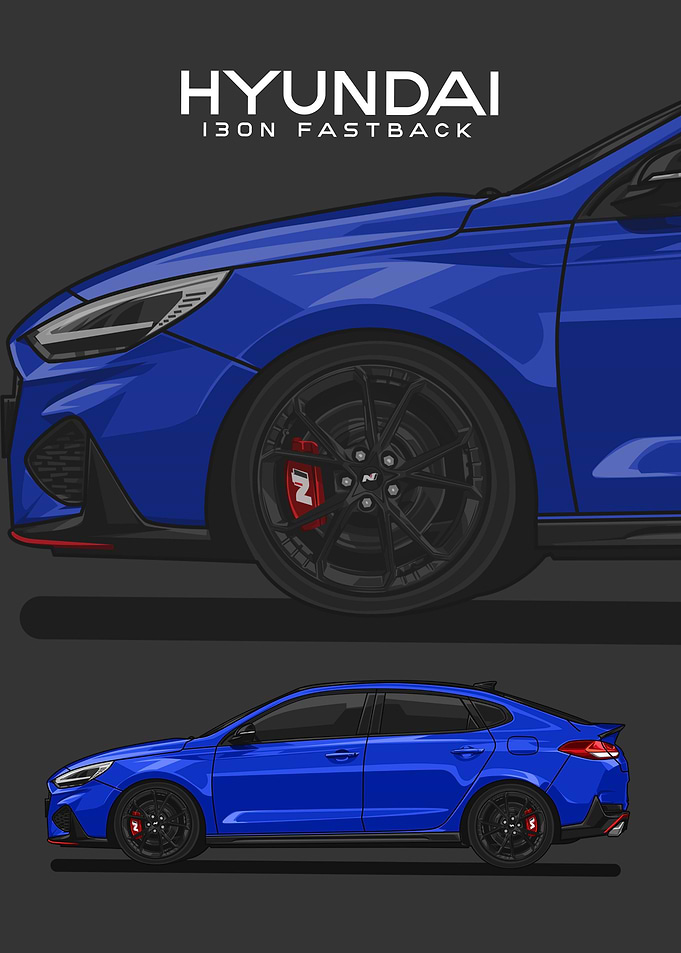 hyundai i30n fastback blue