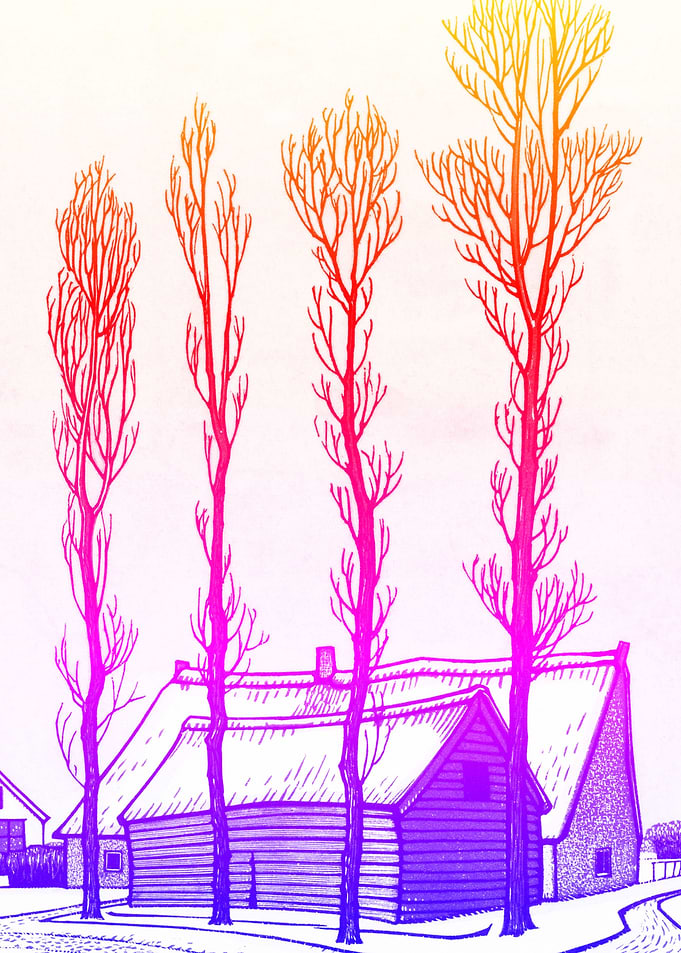 Isolated cabins winter