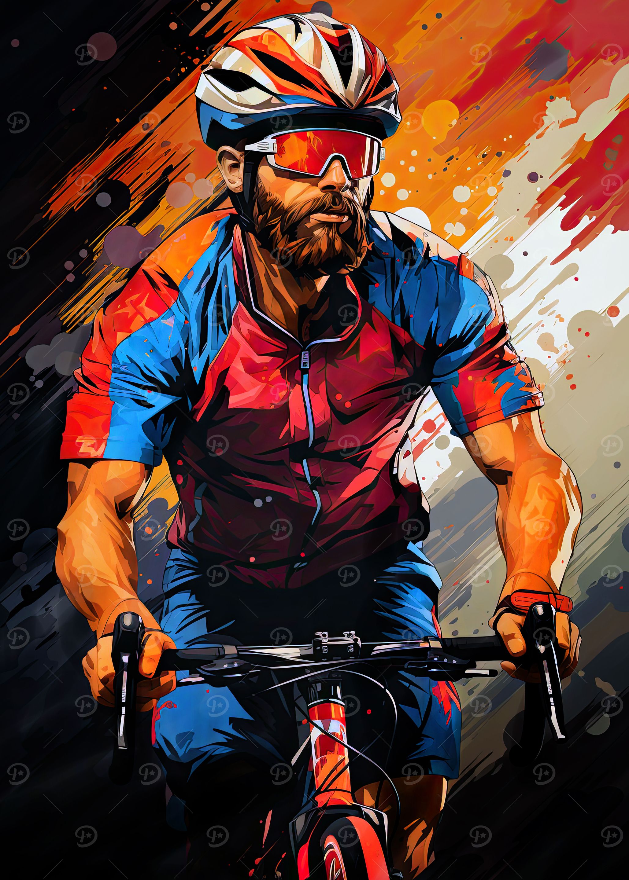 Cycling Bike sport art
