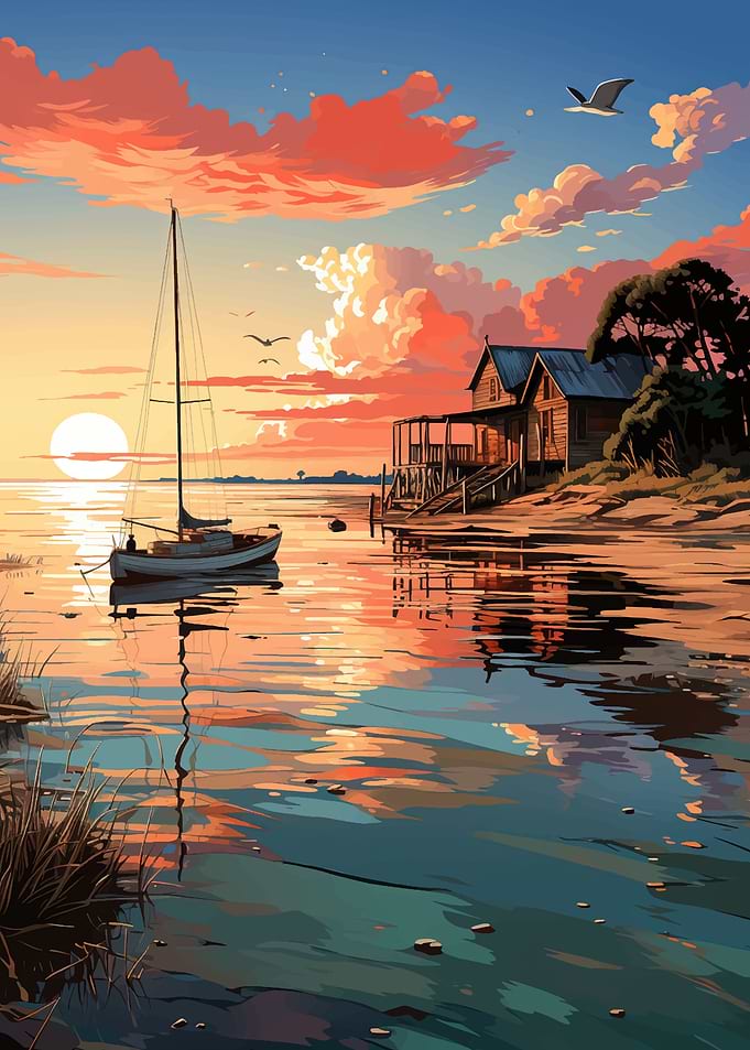 coast sunset view
