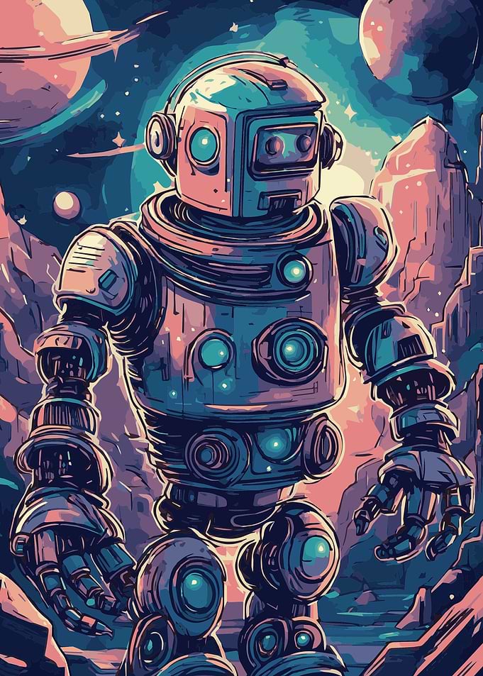 Cute Robot Fantasy Space 7