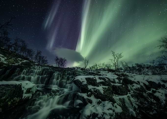 Tsahkal Falls Auroras