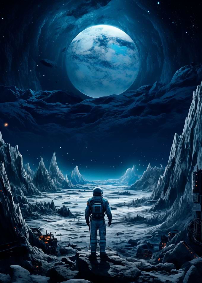 Astronaut on a Moon