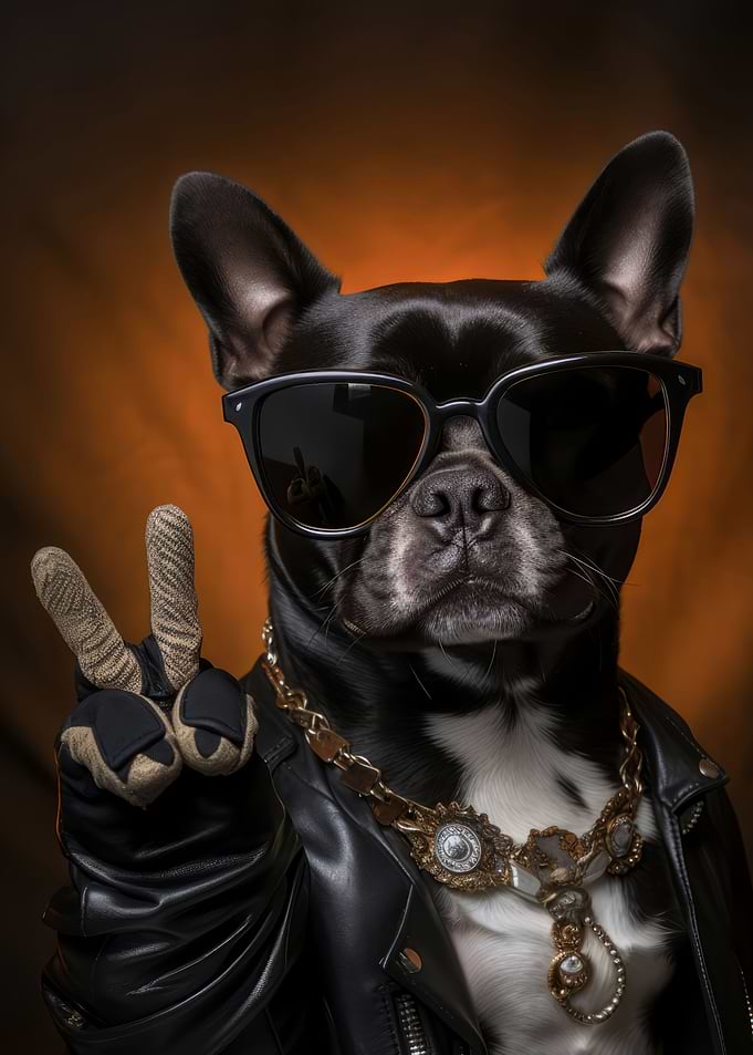 Pit bull in sunglasses