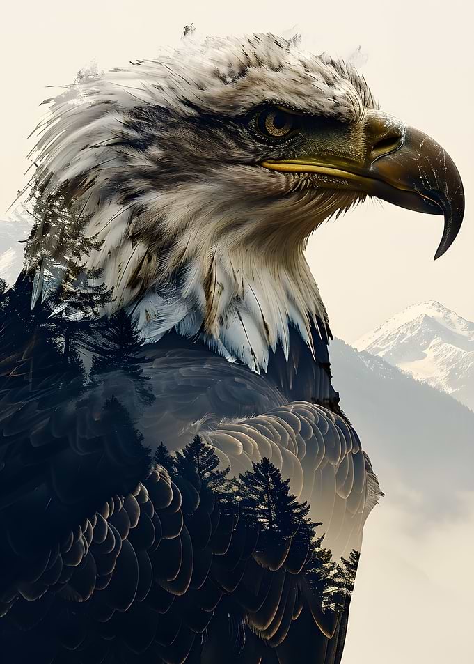 Bald Eagle Double Exposure