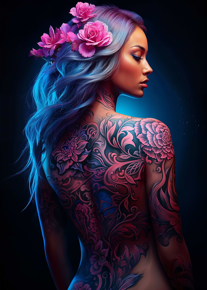Floral Cyberpunk Girl