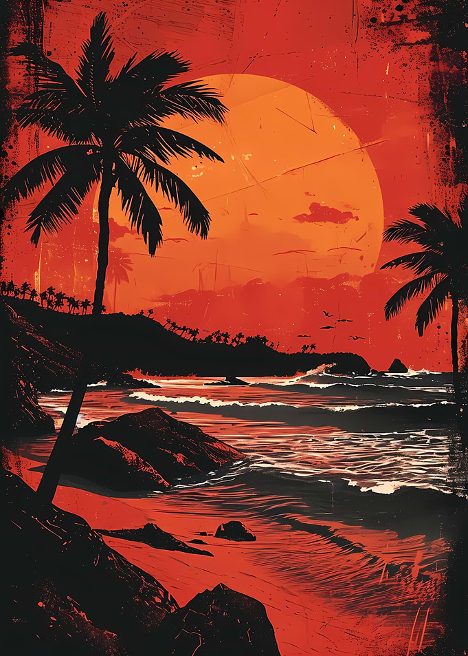 Sunset on Bali Beach