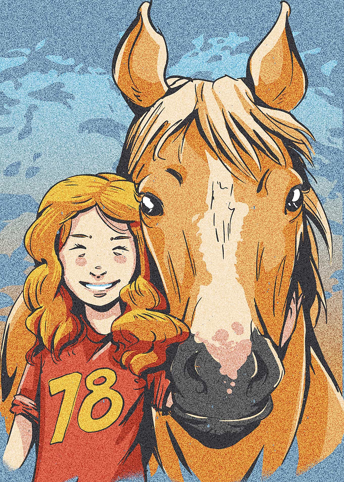 Girl and Horse
