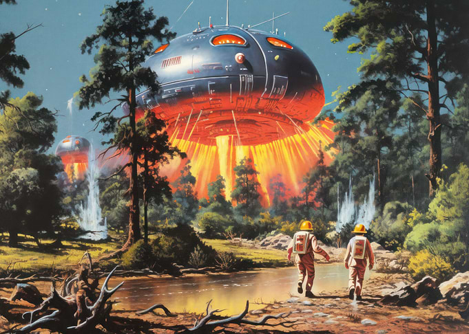 Retro Galactic Arrival